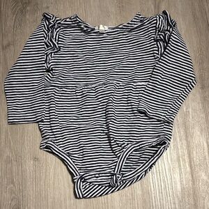 Striped Long Sleeve Baby Onesie